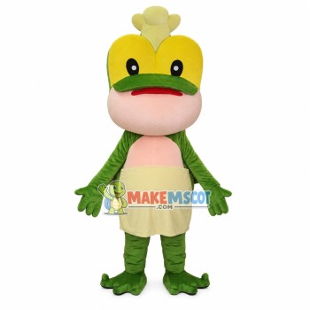 Chef Frog Wearing Apron Mascot Costume
