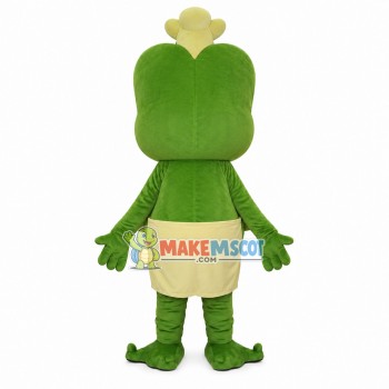 Chef Frog Wearing Apron Mascot Costume