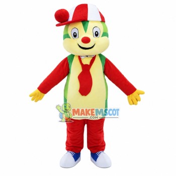 Colorful Squirrel With Baseball Cap Mascot Costume Colorful Squirrel With Baseball Cap Mascot Costume