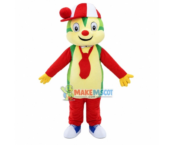 Colorful Squirrel With Baseball Cap Mascot Costume Colorful Squirrel With Baseball Cap Mascot Costume