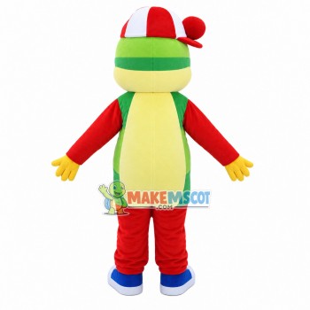 Colorful Squirrel With Baseball Cap Mascot Costume Colorful Squirrel With Baseball Cap Mascot Costume