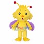 Vivid Butterfly With Purple Wings Mascot Costume