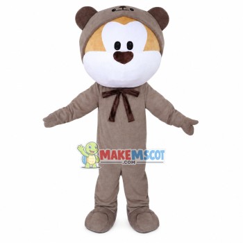 Cute Dog With Bear Suit Mascot Costume Cute Dog With Bear Suit Mascot Costume