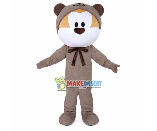 Cute Dog With Bear Suit Mascot Costume Cute Dog With Bear Suit Mascot Costume
