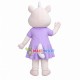Girl Bear With Violet Dress Mascot Costume Girl Bear With Violet Dress Mascot Costume