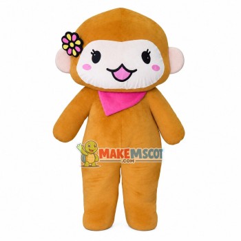 Girl Monkey With Flower Hairpin Mascot Costume Girl Monkey With Flower Hairpin Mascot Costume