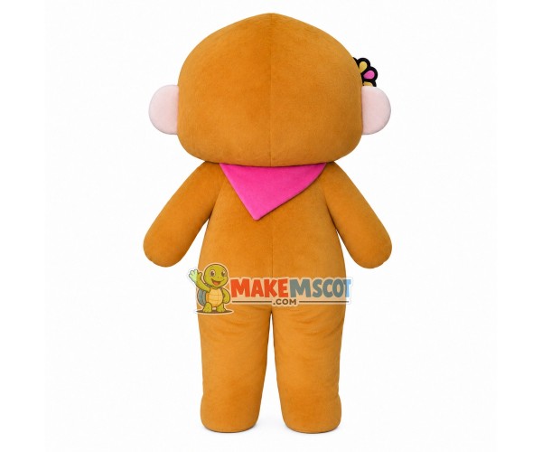 Girl Monkey With Flower Hairpin Mascot Costume Girl Monkey With Flower Hairpin Mascot Costume