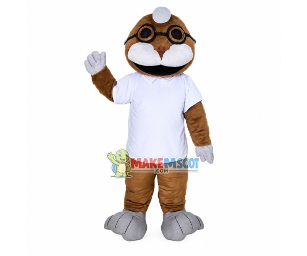 Old Tortoise With Glasses Mascot Costume Old Tortoise With Glasses Mascot Costume