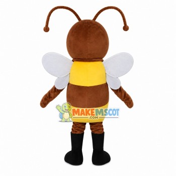 Carefree Little Bee Cartoon Mascot Costume Carefree Little Bee Cartoon Mascot Costume