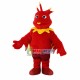 Red Dragon With Thorns On Head Mascot Costume Red Dragon With Thorns On Head Mascot Costume