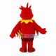 Red Dragon With Thorns On Head Mascot Costume Red Dragon With Thorns On Head Mascot Costume