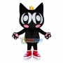 Cartoon Crown Black Cat Mascot Costume