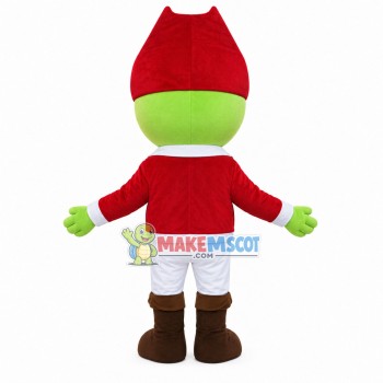The Pirate Little Green Dragon Mascot Costume The Pirate Little Green Dragon Mascot Costume