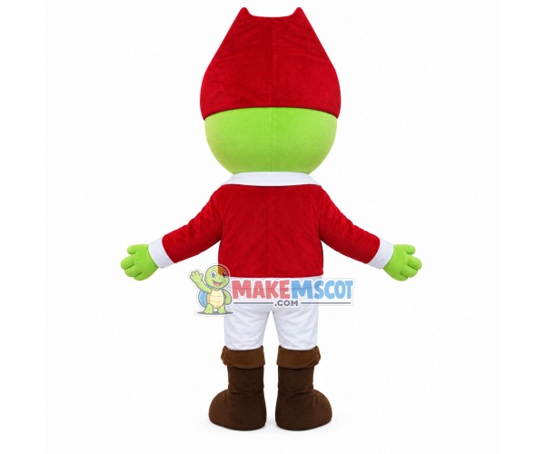 The Pirate Little Green Dragon Mascot Costume The Pirate Little Green Dragon Mascot Costume