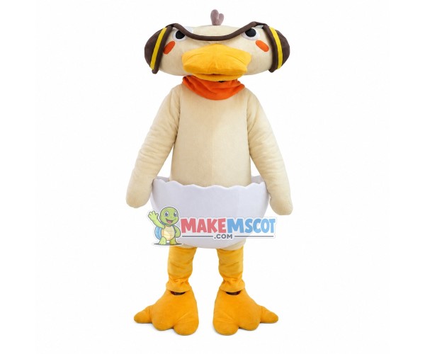 Funny Flat-headed Eggshell Duck Mascot Costume Funny Flat-headed Eggshell Duck Mascot Costume