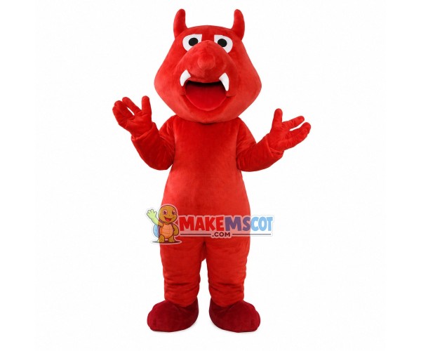 Adult Sharp Teeth Red Dragon Mascot Costume Adult Sharp Teeth Red Dragon Mascot Costume
