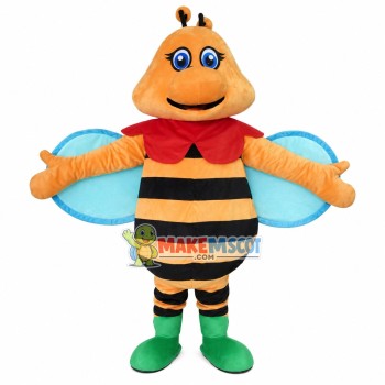 The Beautiful Fat Head Bee Mascot Costume