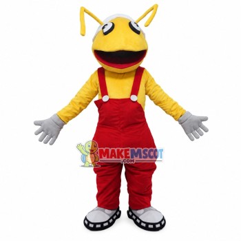 The Huge Bright Yellow Ant Mascot Costume The Huge Bright Yellow Ant Mascot Costume