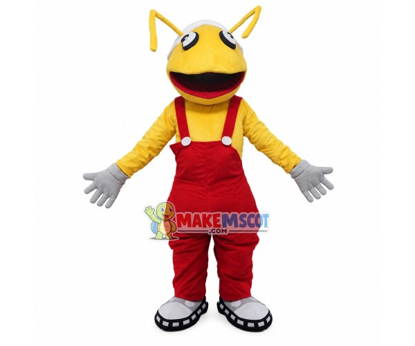 The Huge Bright Yellow Ant Mascot Costume The Huge Bright Yellow Ant Mascot Costume