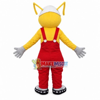 The Huge Bright Yellow Ant Mascot Costume The Huge Bright Yellow Ant Mascot Costume