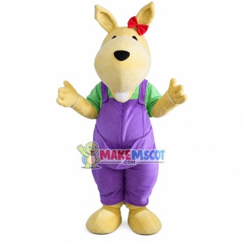 Soft Bunny In The Pocket Pants Mascot Costume