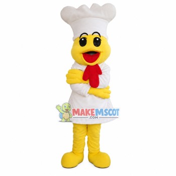 Neat Chef Duck In Apron Mascot Costume