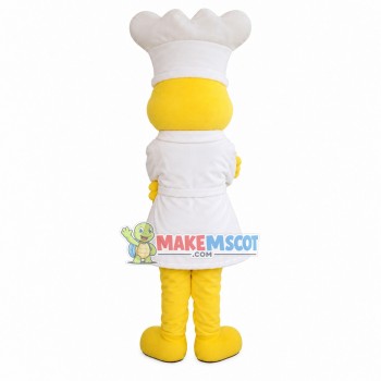 Neat Chef Duck In Apron Mascot Costume Neat Chef Duck In Apron Mascot Costume