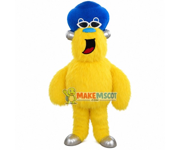 Howling Yellow Hairy Baboon Mascot Costume Howling Yellow Hairy Baboon Mascot Costume