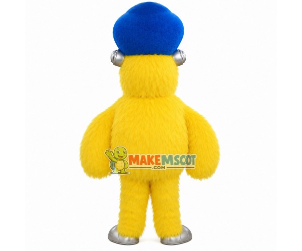 Howling Yellow Hairy Baboon Mascot Costume Howling Yellow Hairy Baboon Mascot Costume