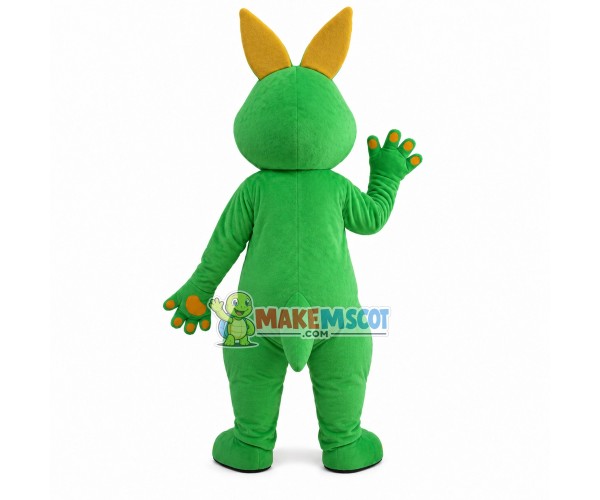 Cartoon Green Kangaroo Adult Mascot Costume Cartoon Green Kangaroo Adult Mascot Costume