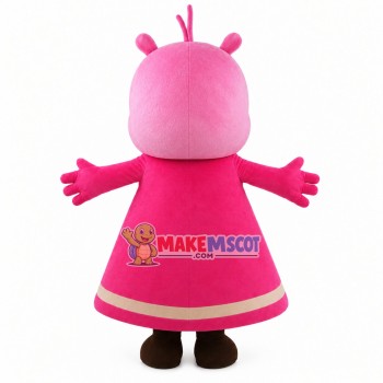 Pink Baby Squirrel With Dress Mascot Costume Pink Baby Squirrel With Dress Mascot Costume