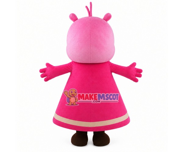 Pink Baby Squirrel With Dress Mascot Costume Pink Baby Squirrel With Dress Mascot Costume