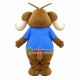 Big Belly Brown Hippo Mascot Costume Big Belly Brown Hippo Mascot Costume
