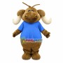 Big Belly Brown Hippo Mascot Costume