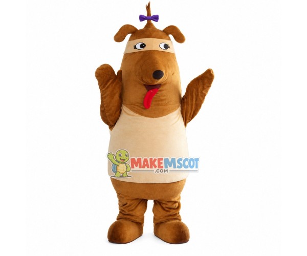 Pet Dog With Soaring Braid Mascot Costume Pet Dog With Soaring Braid Mascot Costume