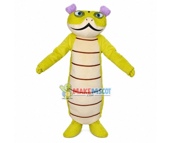 Conspicuous Bright Yellow Stick Insect Mascot Costume Conspicuous Bright Yellow Stick Insect Mascot Costume