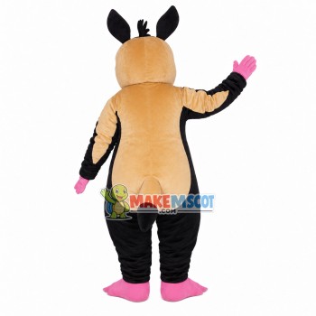 Forest Badger With Pink Limbs Mascot Costume Forest Badger With Pink Limbs Mascot Costume