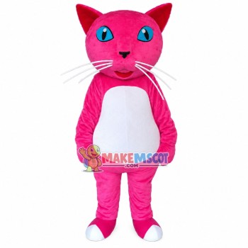 Long-bearded Rose Pink Leopard Mascot Costume Long-bearded Rose Pink Leopard Mascot Costume