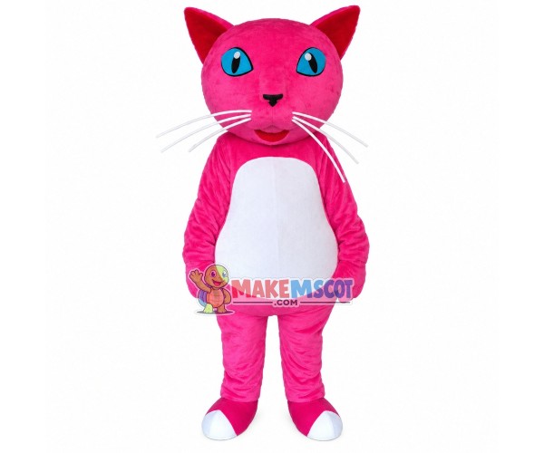 Long-bearded Rose Pink Leopard Mascot Costume Long-bearded Rose Pink Leopard Mascot Costume