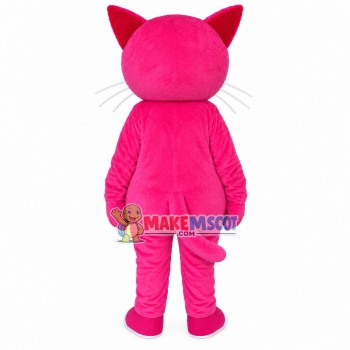 Long-bearded Rose Pink Leopard Mascot Costume Long-bearded Rose Pink Leopard Mascot Costume