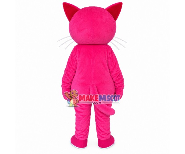 Long-bearded Rose Pink Leopard Mascot Costume Long-bearded Rose Pink Leopard Mascot Costume
