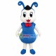 Dark Blue Soft Cartoon Ant Mascot Costume Dark Blue Soft Cartoon Ant Mascot Costume