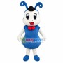 Dark Blue Soft Cartoon Ant Mascot Costume