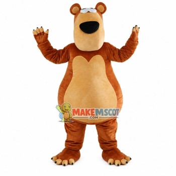 Soft Lightweight Brown Bear Mascot Costume Soft Lightweight Brown Bear Mascot Costume