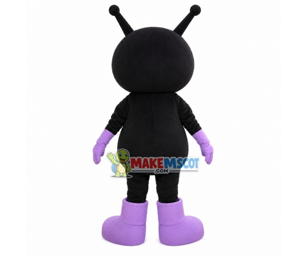 Black Big Mouth Alien Monster Mascot Costume Black Big Mouth Alien Monster Mascot Costume