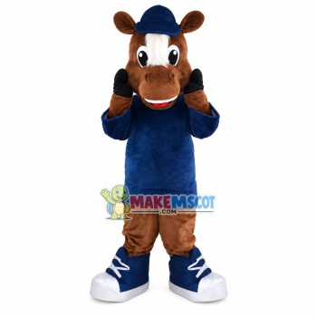 Playing Horse With Sports Suit Mascot Costume