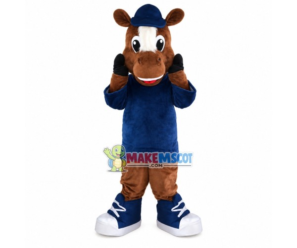 Playing Horse With Sports Suit Mascot Costume Playing Horse With Sports Suit Mascot Costume