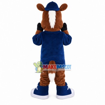 Playing Horse With Sports Suit Mascot Costume