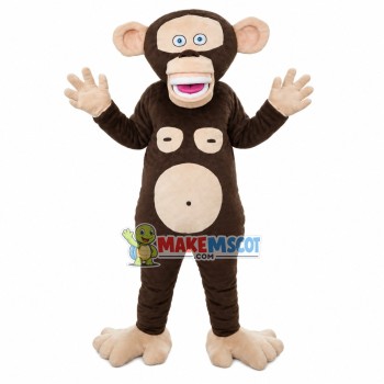 Clownish Monkey Showing Nipples Mascot Costume Clownish Monkey Showing Nipples Mascot Costume