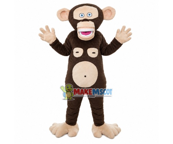 Clownish Monkey Showing Nipples Mascot Costume Clownish Monkey Showing Nipples Mascot Costume